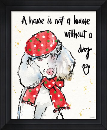 Framed Strike a Paws III Christmas Print