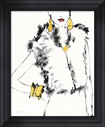 Framed Fashion Strokes IV no Splatter Print