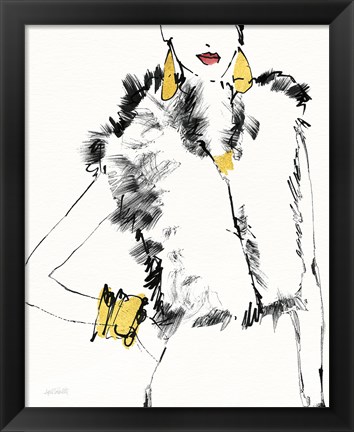 Framed Fashion Strokes IV no Splatter Print