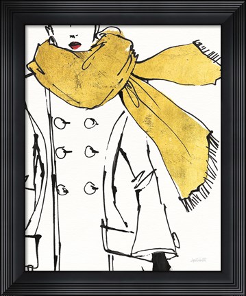 Framed Fashion Strokes III no Splatter Print