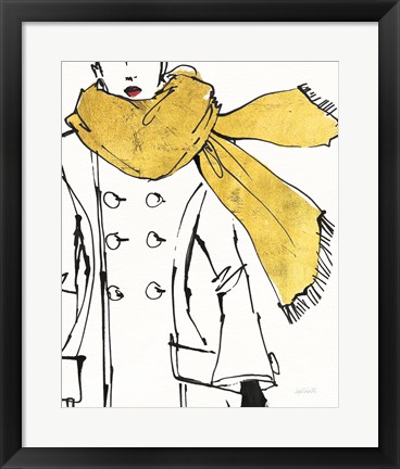 Framed Fashion Strokes III no Splatter Print