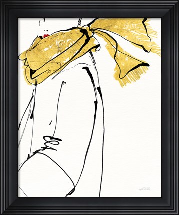 Framed Fashion Strokes II no Splatter Print