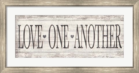 Framed Love One Another Wood Sign Print