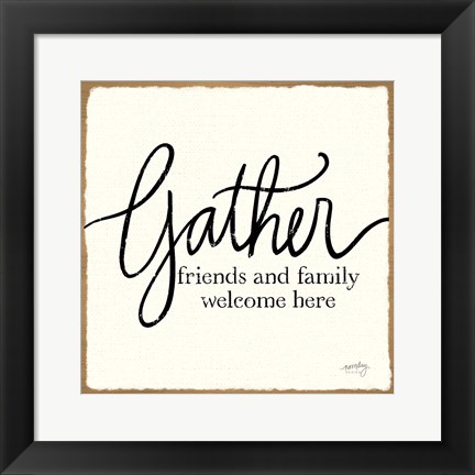 Framed Blessings of Home I  (Gather) Print