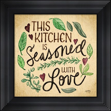 Framed Kitchen Memories I (Kitchen seasoned) Print