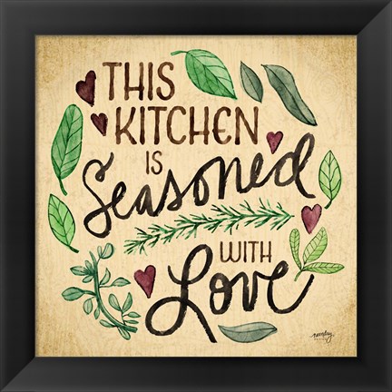 Framed Kitchen Memories I (Kitchen seasoned) Print