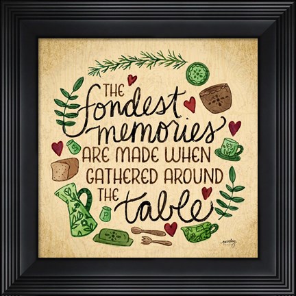 Framed Kitchen Memories II (Fondest memories) Print