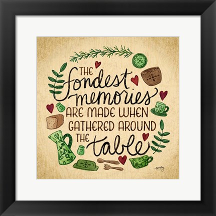 Framed Kitchen Memories II (Fondest memories) Print