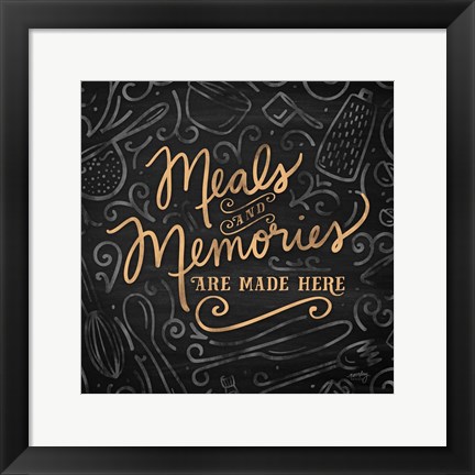 Framed Gather Here II (Meal Memories) Print