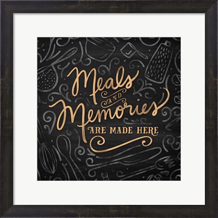 Framed Gather Here II (Meal Memories) Print
