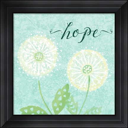 Framed Dandelion Wishes II Print
