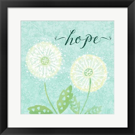 Framed Dandelion Wishes II Print