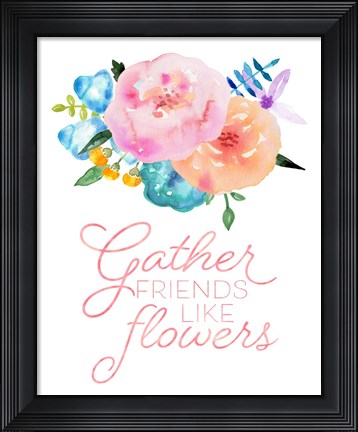 Framed Flowers in Full Bloom I Print