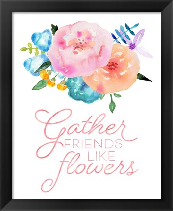 Framed Flowers in Full Bloom I Print