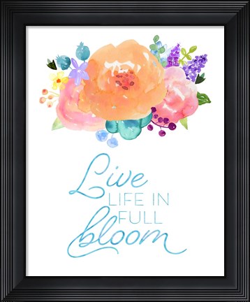 Framed Flowers in Full Bloom II Print