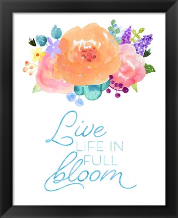 Framed Flowers in Full Bloom II Print