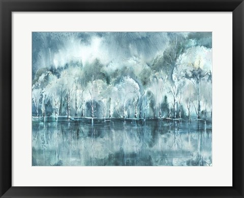 Framed Watercolor Aspen Shore Print