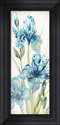 Framed Watercolor Iris Panel REV II Print