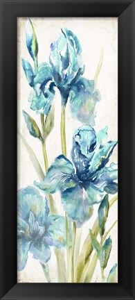 Framed Watercolor Iris Panel REV II Print