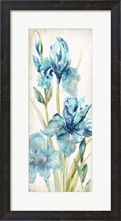 Framed Watercolor Iris Panel REV II Print