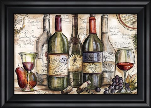 Framed Vinter&#39;s Journal Sketch Landscape Print