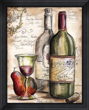 Framed Vintner&#39;s Journal Sketch I Print