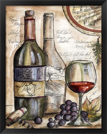 Framed Vintner&#39;s Journal Sketch II Print