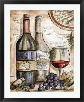 Framed Vintner&#39;s Journal Sketch II Print