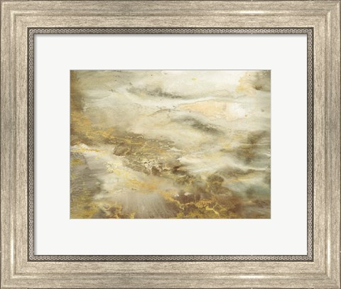 Framed Taupe Watercolor Abstract Print