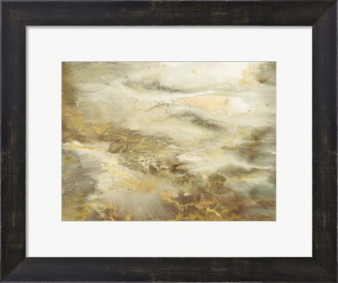 Framed Taupe Watercolor Abstract Print