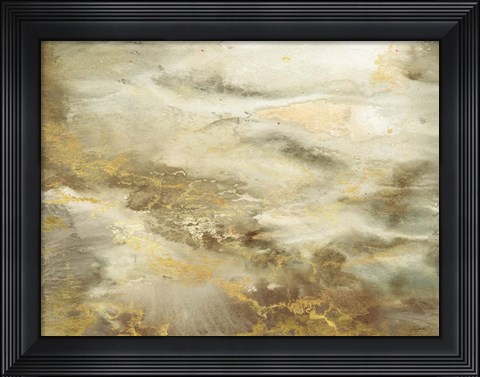 Framed Taupe Watercolor Abstract Print