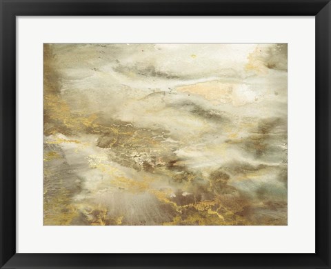 Framed Taupe Watercolor Abstract Print