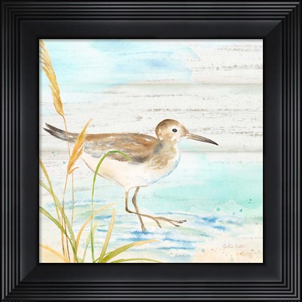 Framed Sandpiper Beach I Print