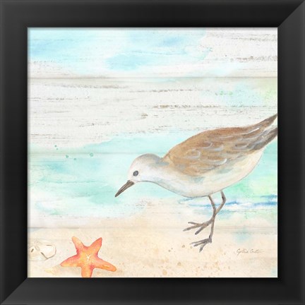 Framed Sandpiper Beach II Print