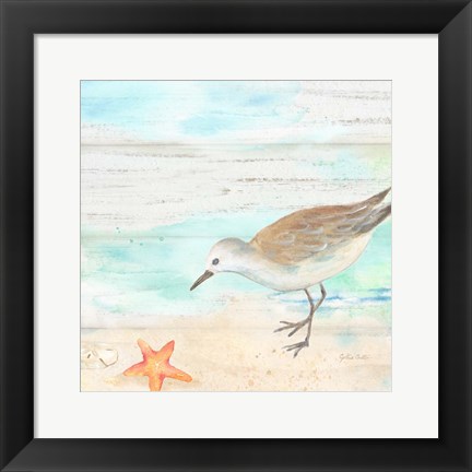 Framed Sandpiper Beach II Print