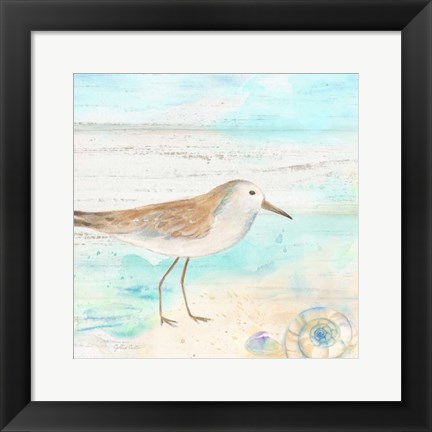 Framed Sandpiper Beach III Print