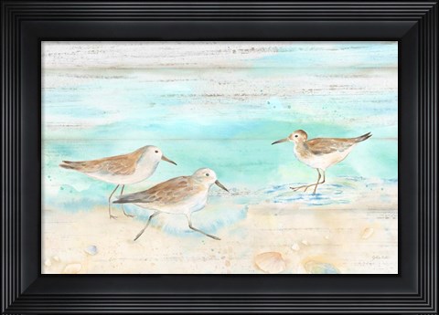 Framed Sandpiper Beach Landscape Print