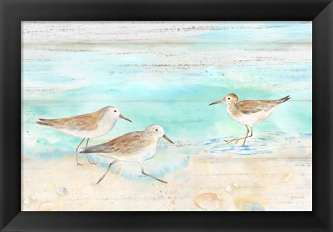 Framed Sandpiper Beach Landscape Print