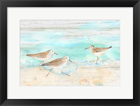 Framed Sandpiper Beach Landscape Print