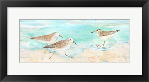 Framed Sandpiper Beach Panel Print