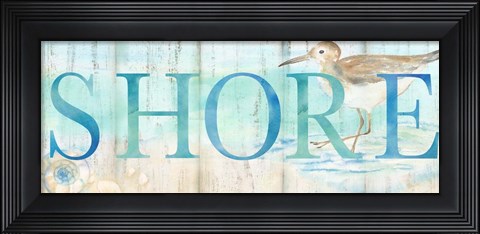 Framed Shore Sandpiper Sign Print
