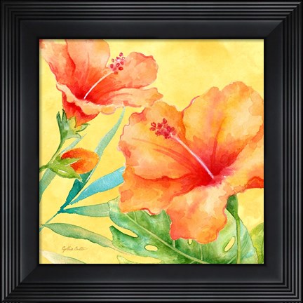 Framed Tropical Paradise Brights II Print
