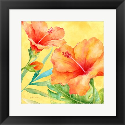 Framed Tropical Paradise Brights II Print