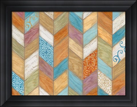 Framed Rustic Chevron Print