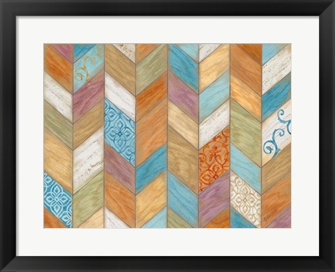 Framed Rustic Chevron Print