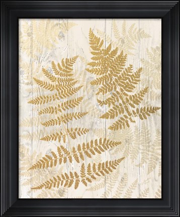 Framed Golden Fern II Print