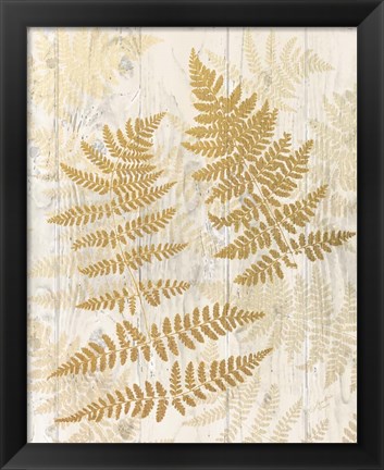 Framed Golden Fern II Print