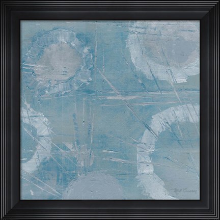 Framed Champagne Burst Blue/Gray Print