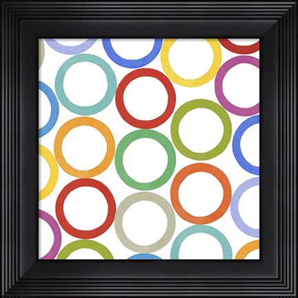 Framed Painters Palette Multi I Print