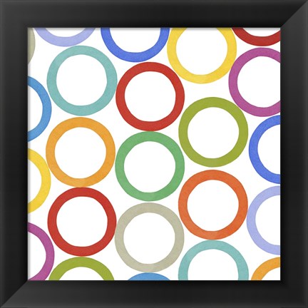 Framed Painters Palette Multi I Print